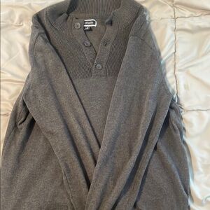 Club Room Gray Crewneck Sweater Classic Knit